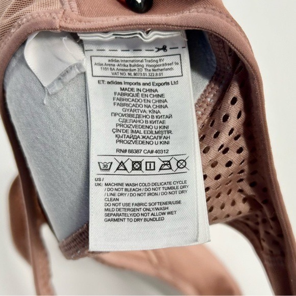 Adidas/Stella McCartney Dusty Rose Sports Bra Athleisure Workout 32CD - Picture 10 of 12